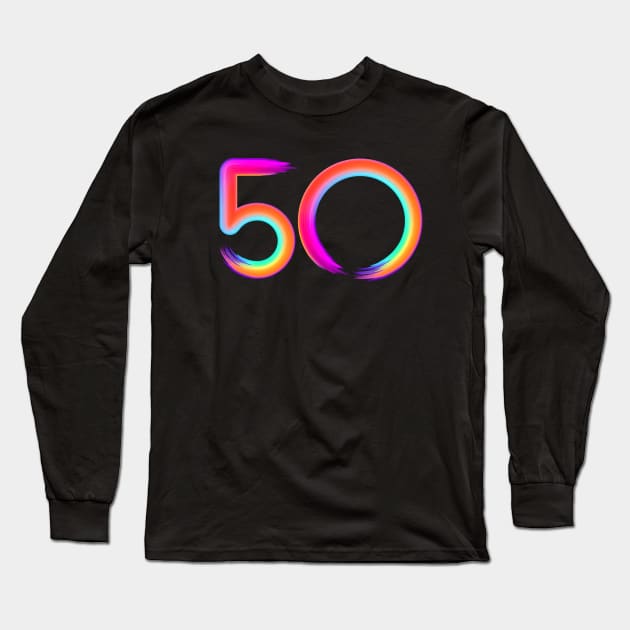 brushed 50 Long Sleeve T-Shirt by MplusC